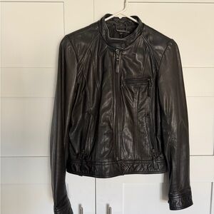 Wilsons Leather Classic Black Racer Jacket